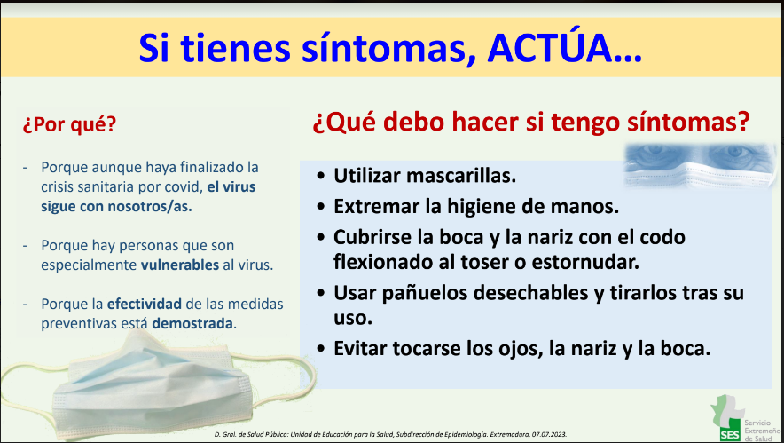 Si tienes sintomas ACTUA