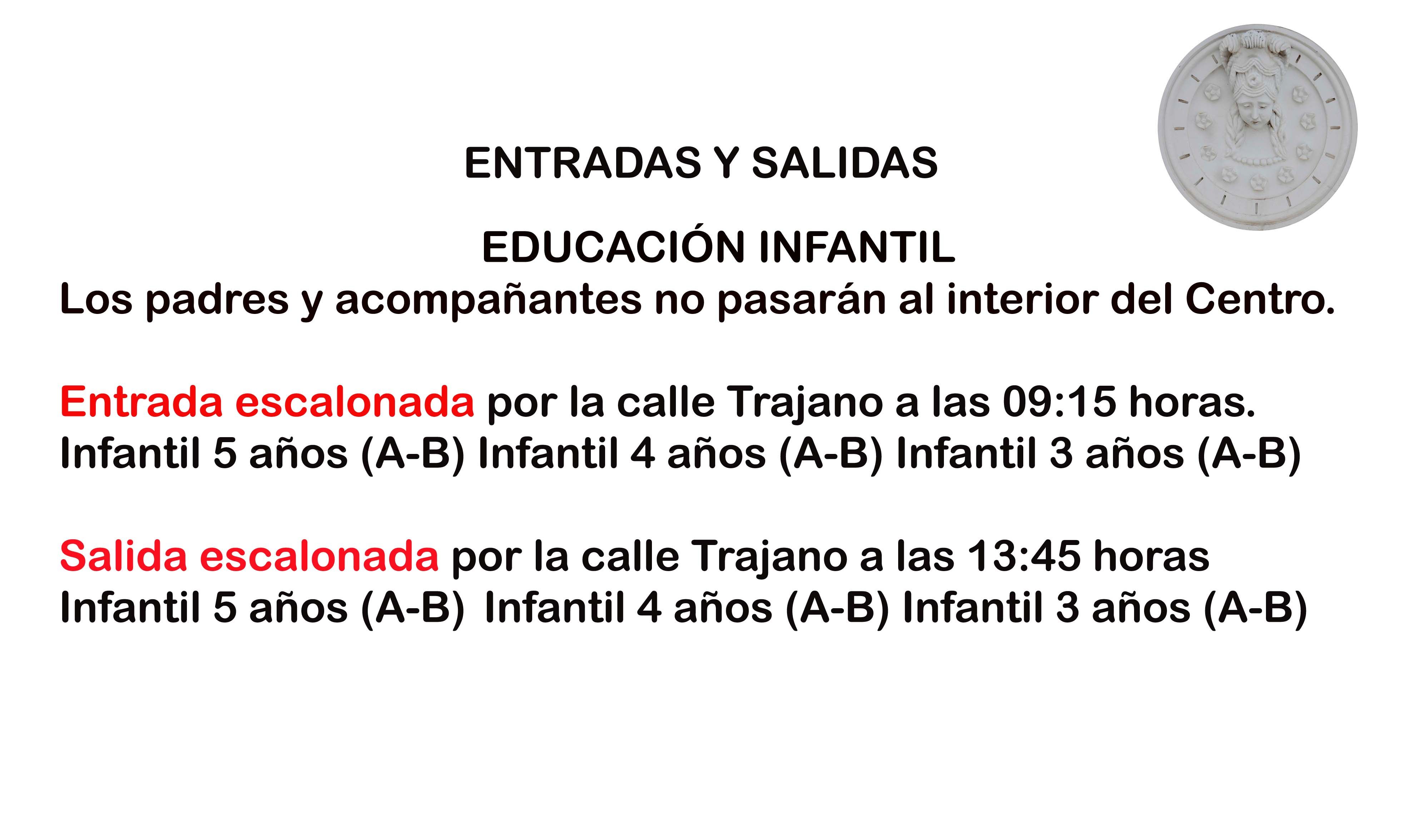 Infantil entradas salidas